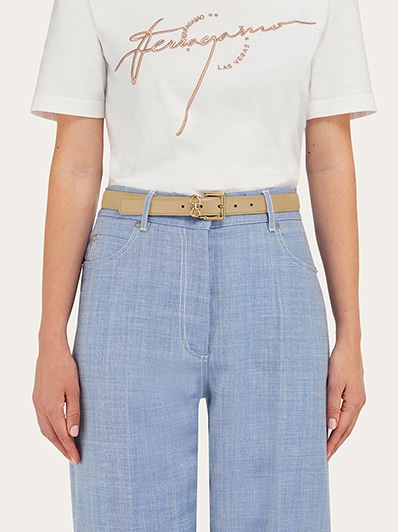 ベルト FERRAGAMO FERRAGAMO Gancini women's double-sided belt 23 A56 Reversible and adjustable Gancini belt - Women | Ferragamo