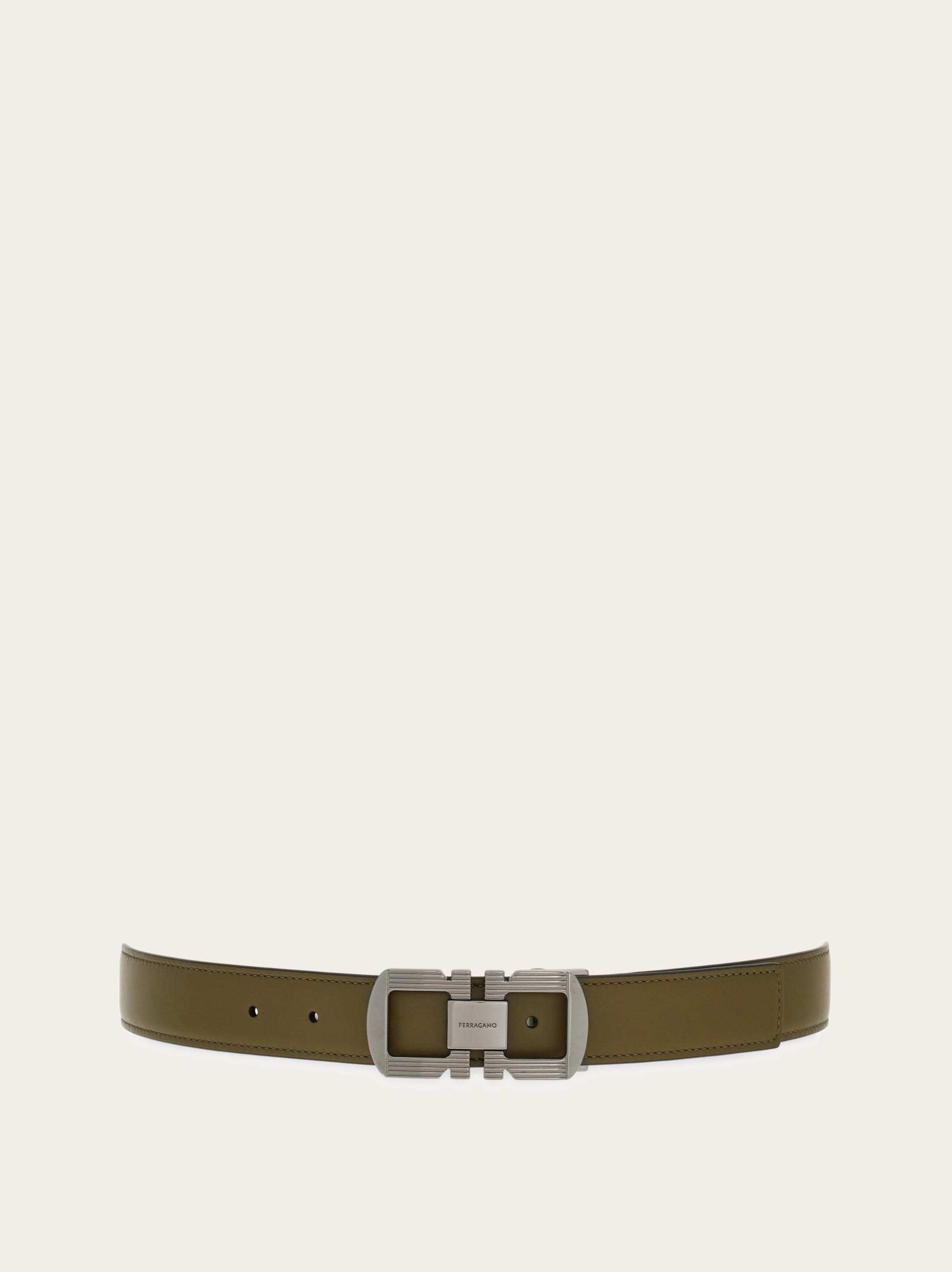 Reversible and adjustable Gancini belt - Men | Ferragamo