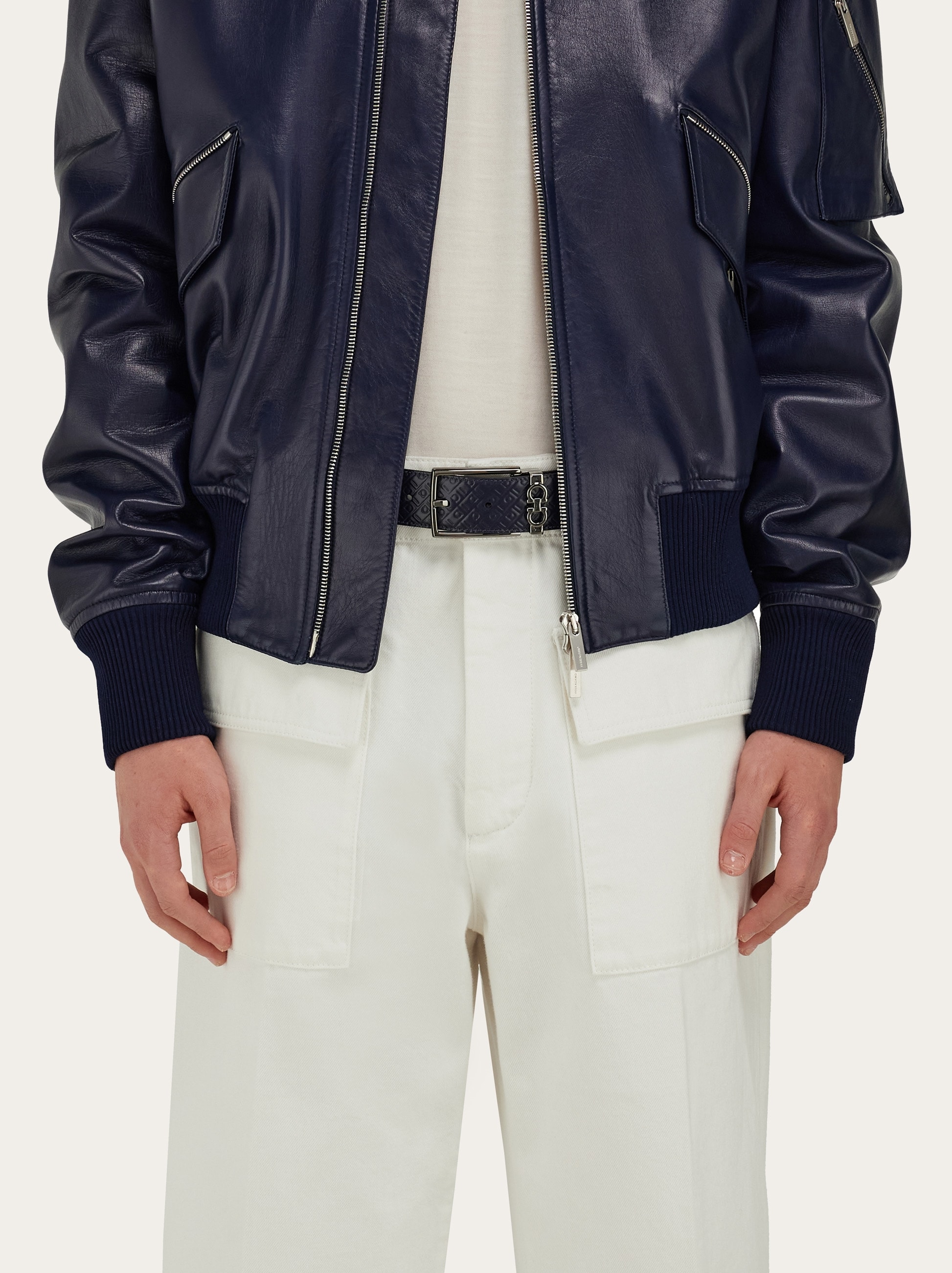 Reversible and adjustable Gancini belt - Men | Ferragamo