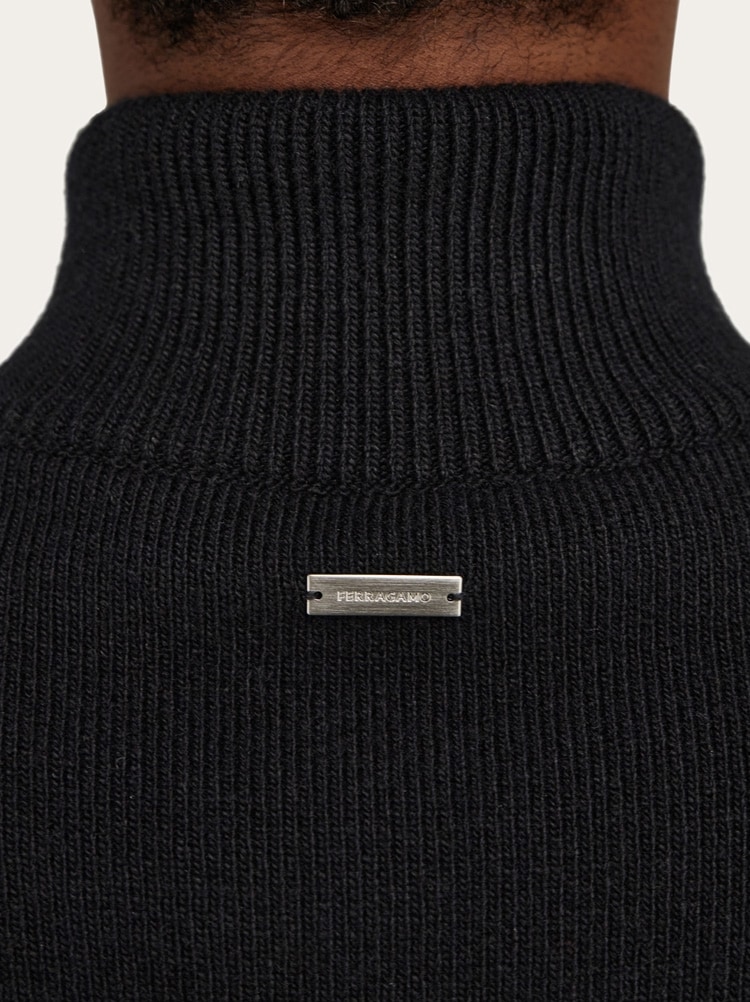 Bomber in pelle e lana Gallery image 6