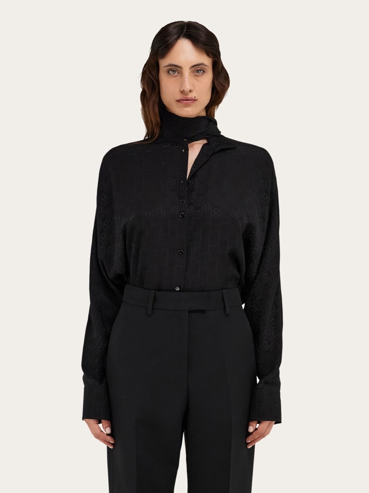 Blusa con collo a fusciacca Gallery image 7
