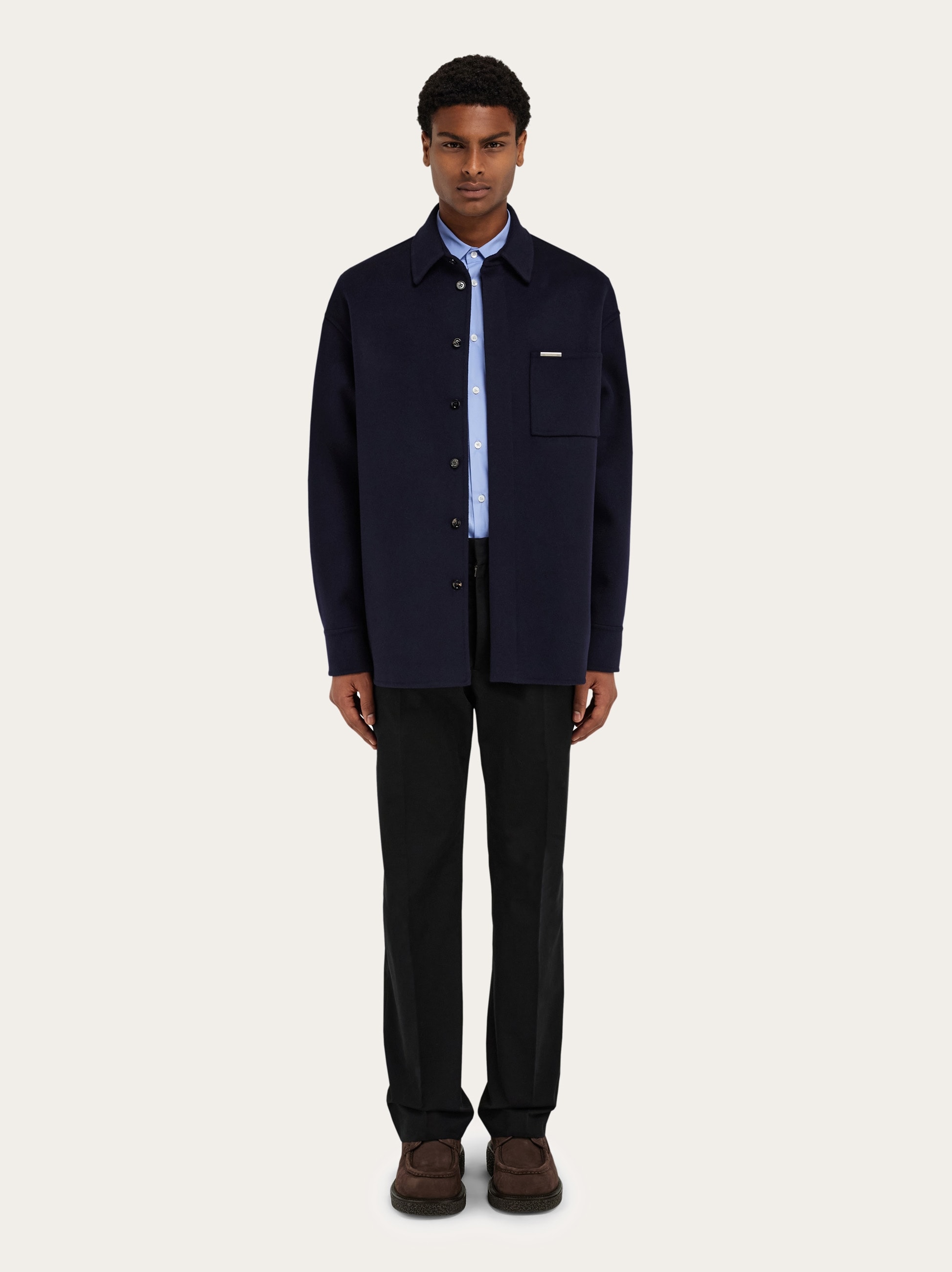 Cashmere-blend overshirt - Men | Ferragamo