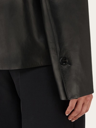 【Ferragamo】レザージャケット 黒 レディース レザージャケット - ウィメンズ | Ferragamo
