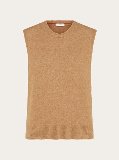 Ferragamo　ノースリーブ Ferragamo ノースリーブ トップ | ブラウン | FARFETCH JP