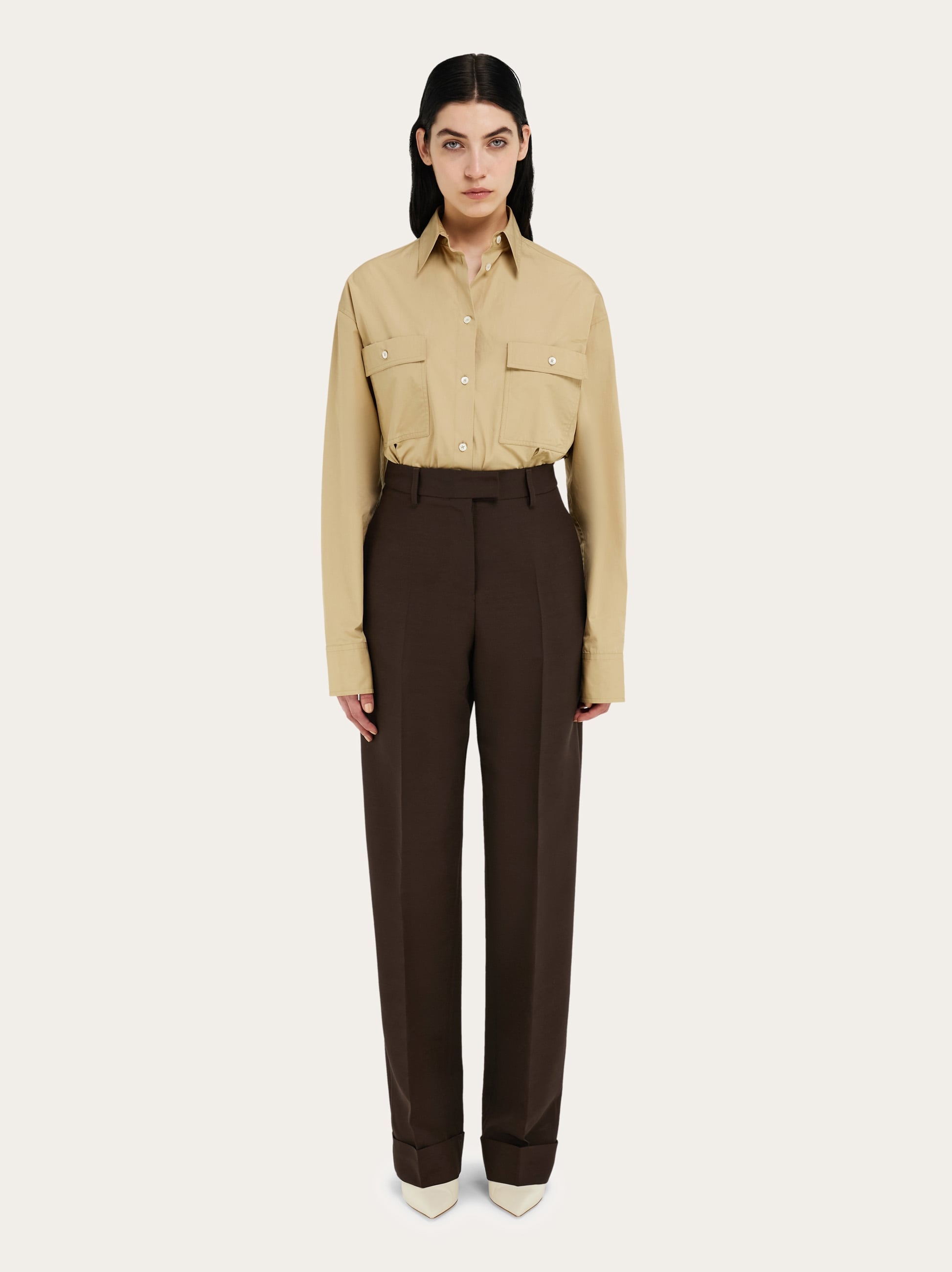 【送料&関税込】Ferragamo Stretched Pleated Trousers Tailored pants - Men | Ferragamo