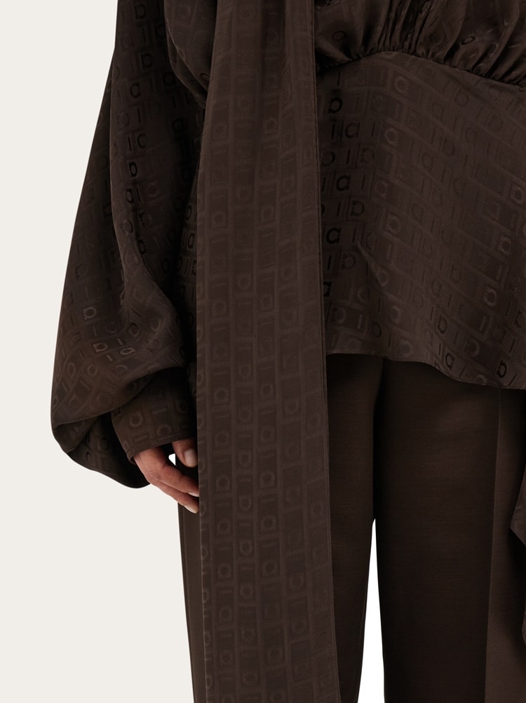 Ferragamo Monogram silk blouse Gallery image 7