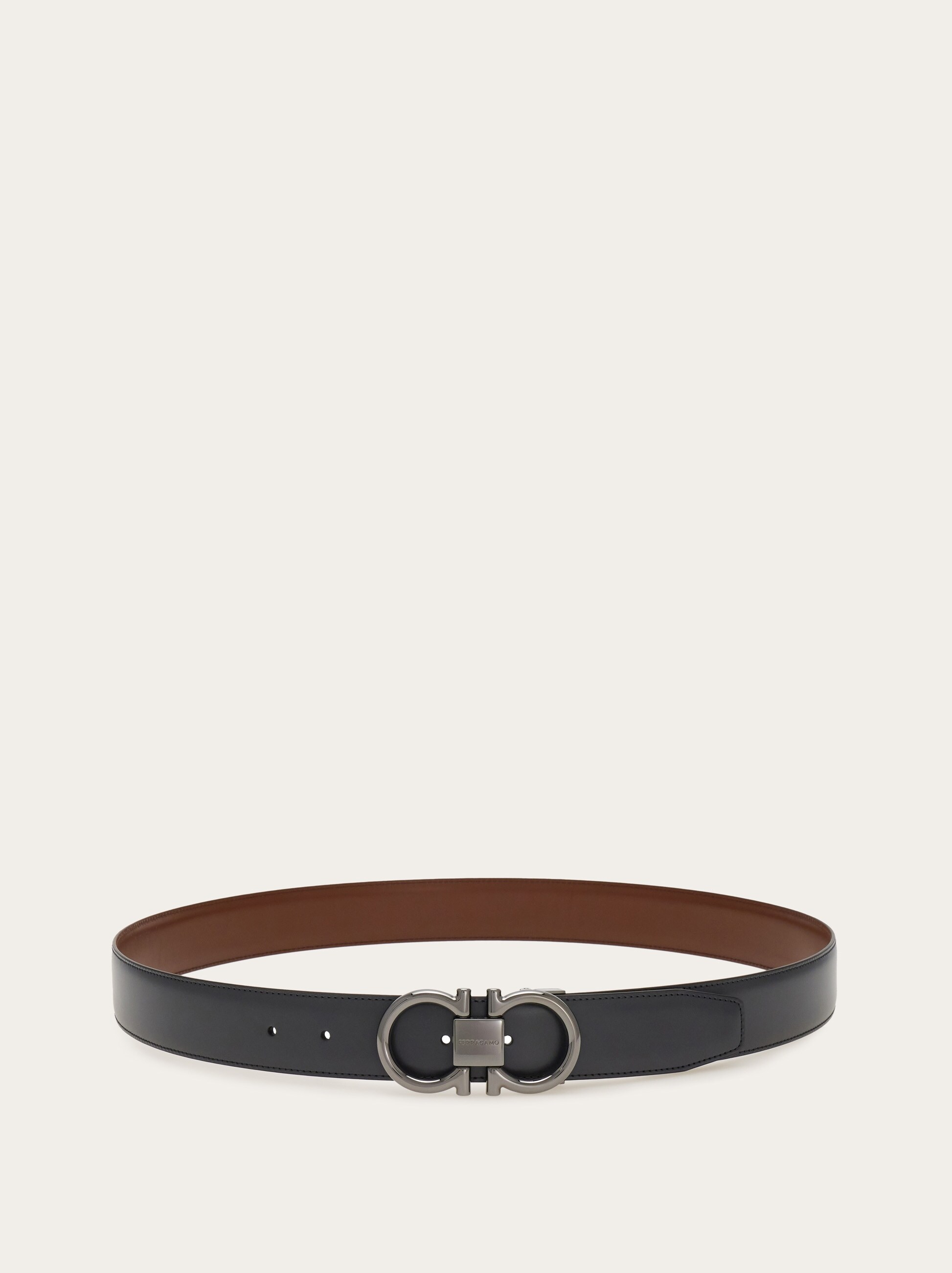 Reversible and adjustable Gancini belt - Men | Ferragamo