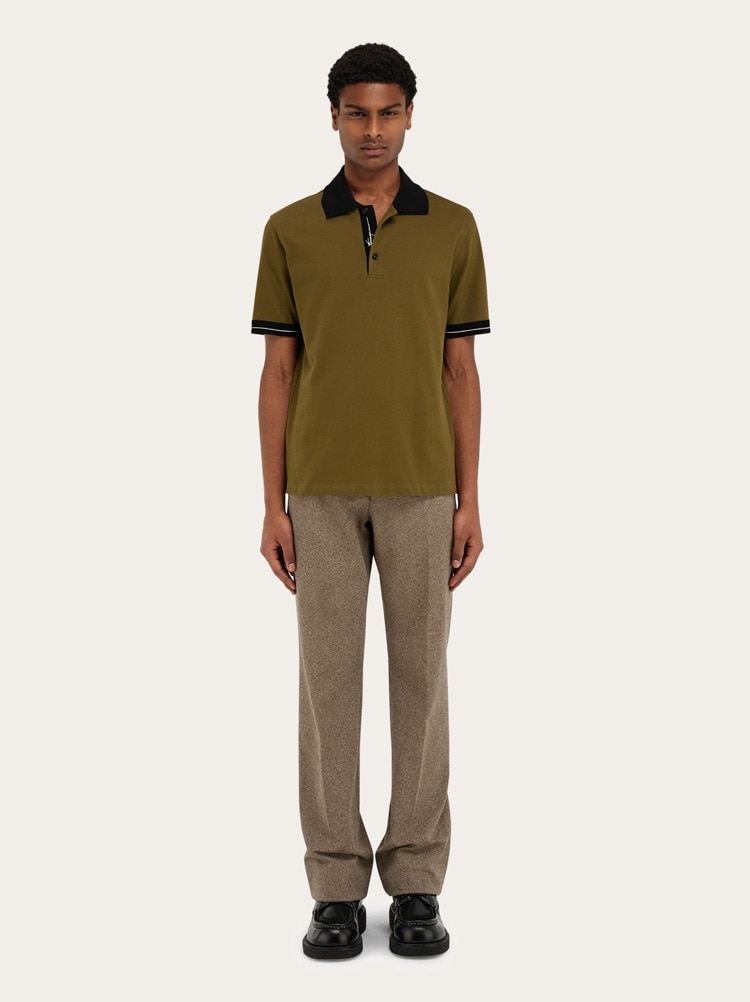 Polo shirt with color block detail Gallery image 5