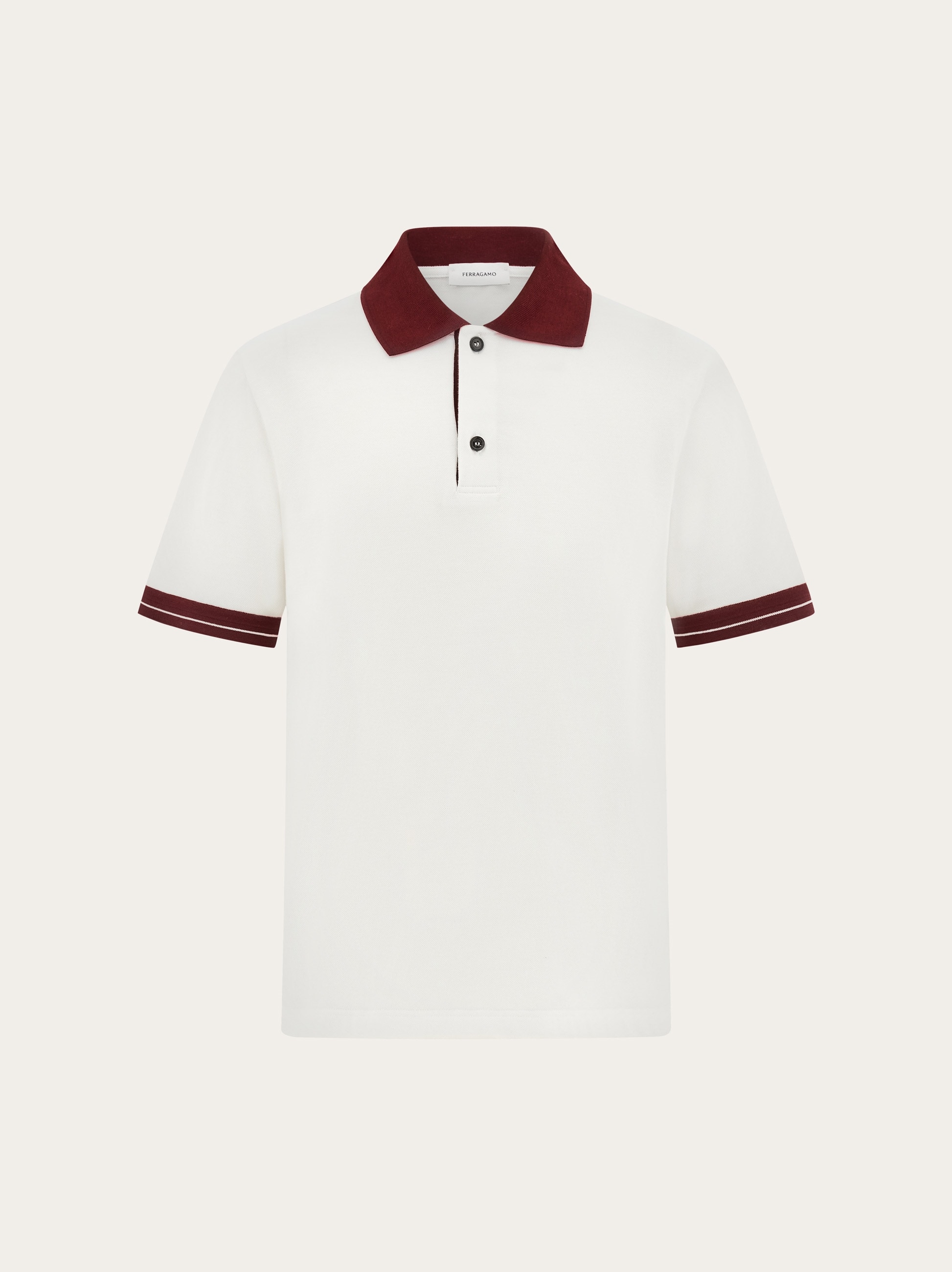 Polo shirt with color block detail - Men | Ferragamo