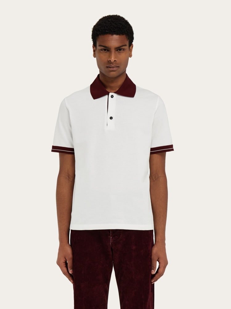 Polo shirt with color block detail Gallery image 2