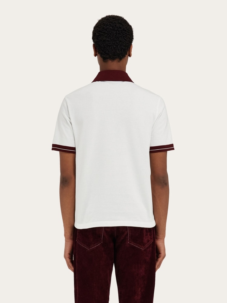 Polo shirt with color block detail Gallery image 3