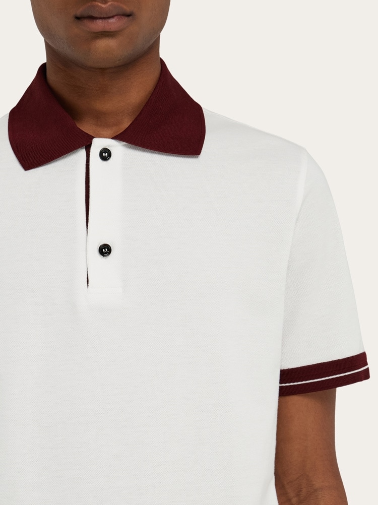 Polo shirt with color block detail Gallery image 4