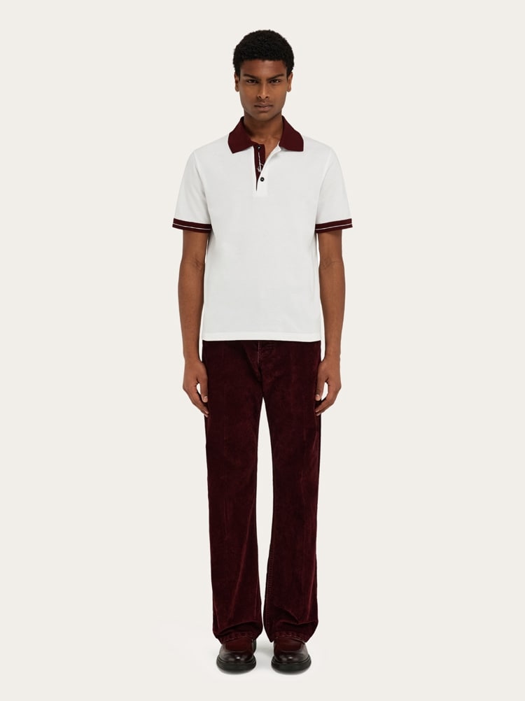 Polo shirt with color block detail Gallery image 6