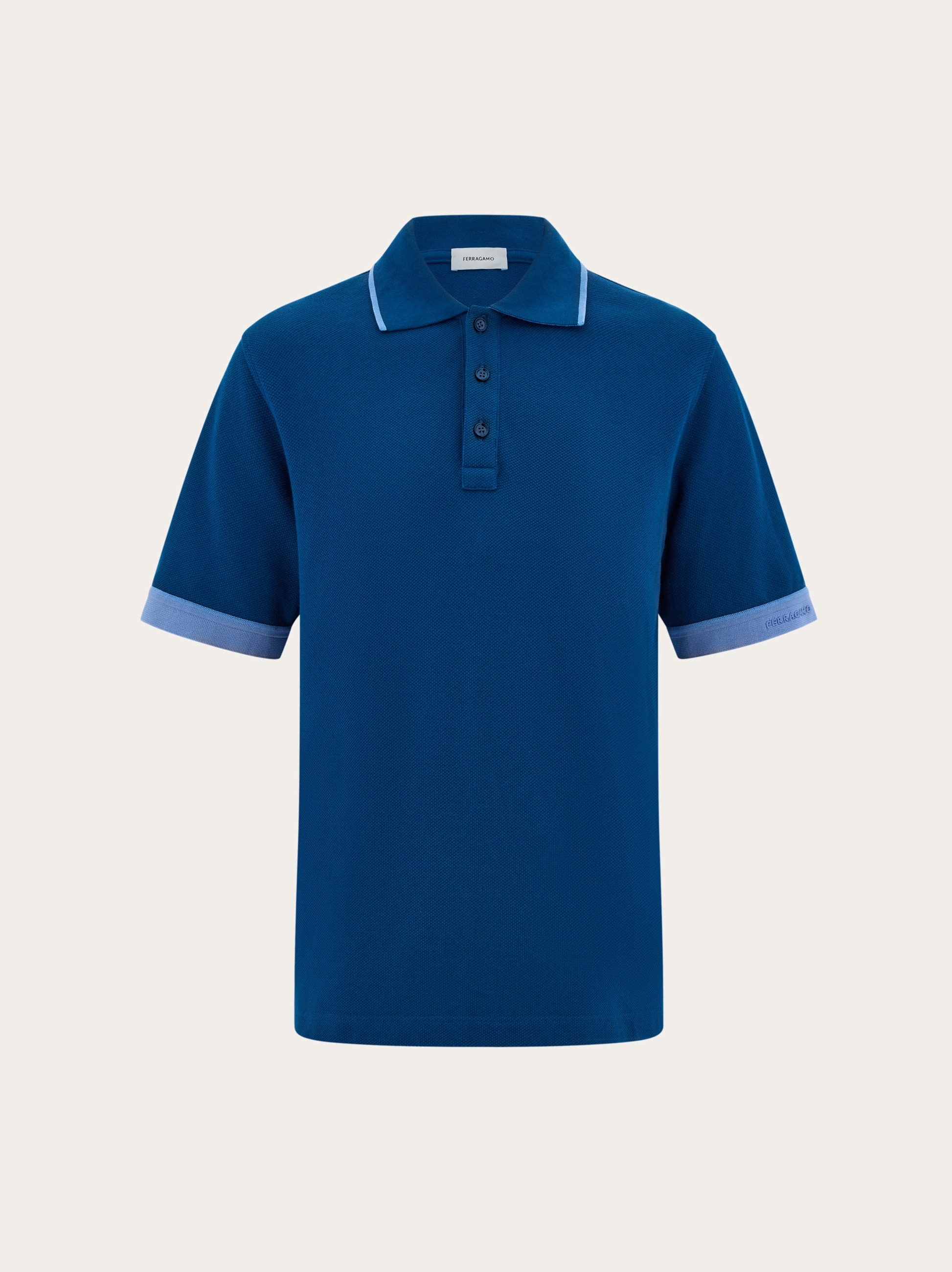 Polo shirt with contrasting sleeve detail - Men | Ferragamo