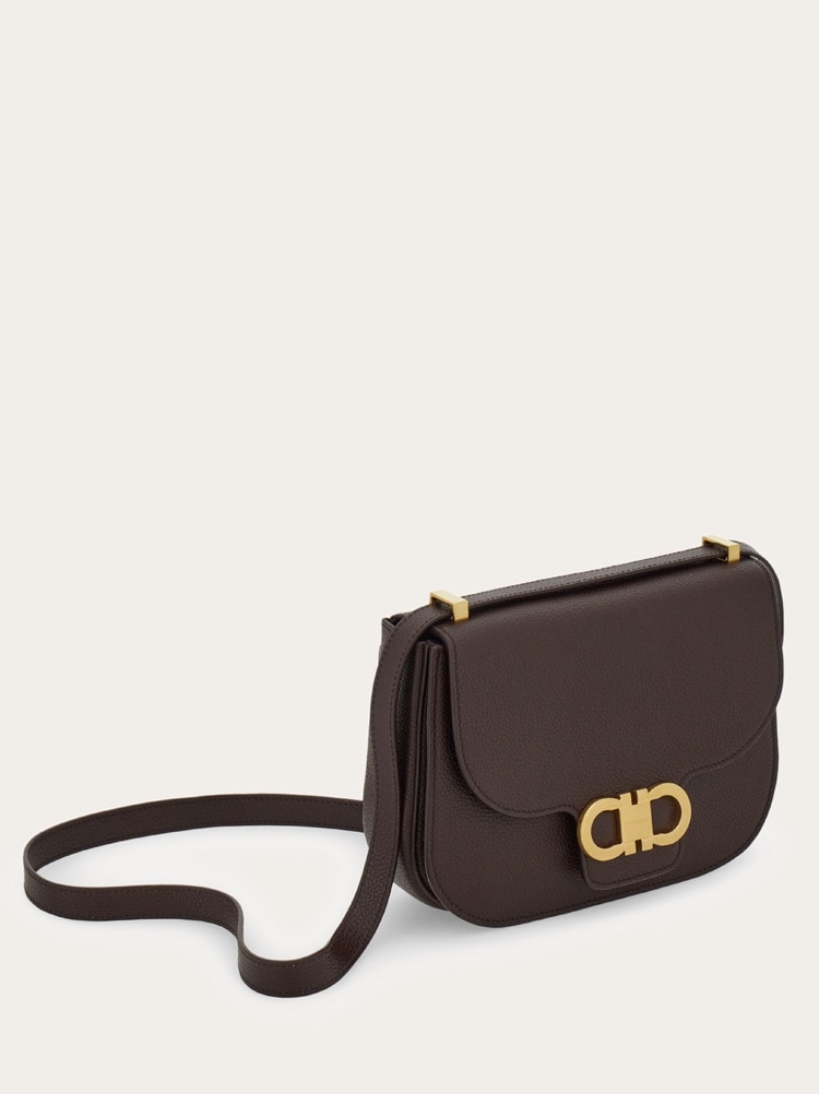 Double Gancini North-South crossbody bag Gallery image 6