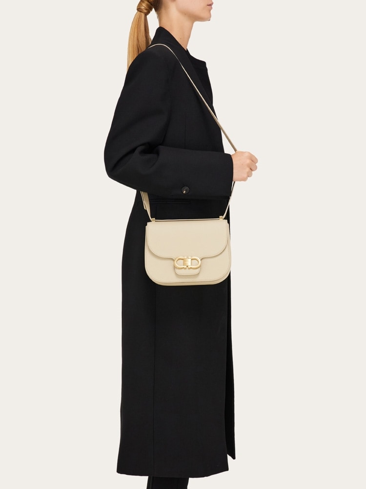 Double Gancini North-South crossbody bag Gallery image 2