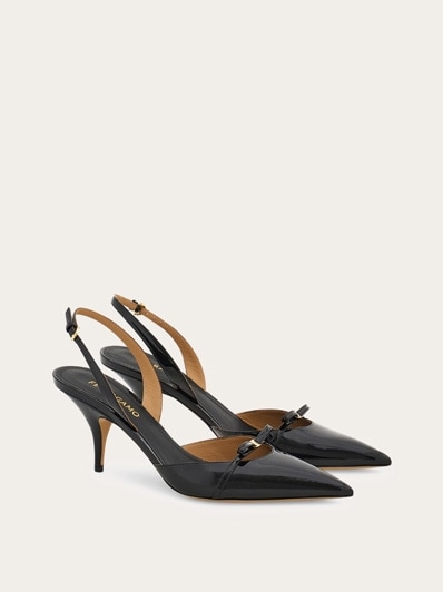 Ferragamo 黒 スリングバックシューズ 6 1/2 C