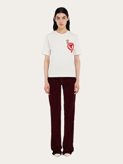 Tシャツ・カットソー SALVATORE FERRAGAMO Burgundy Nylon Blend Top Ferragamo Burgundy Nylon Blend Top | italist