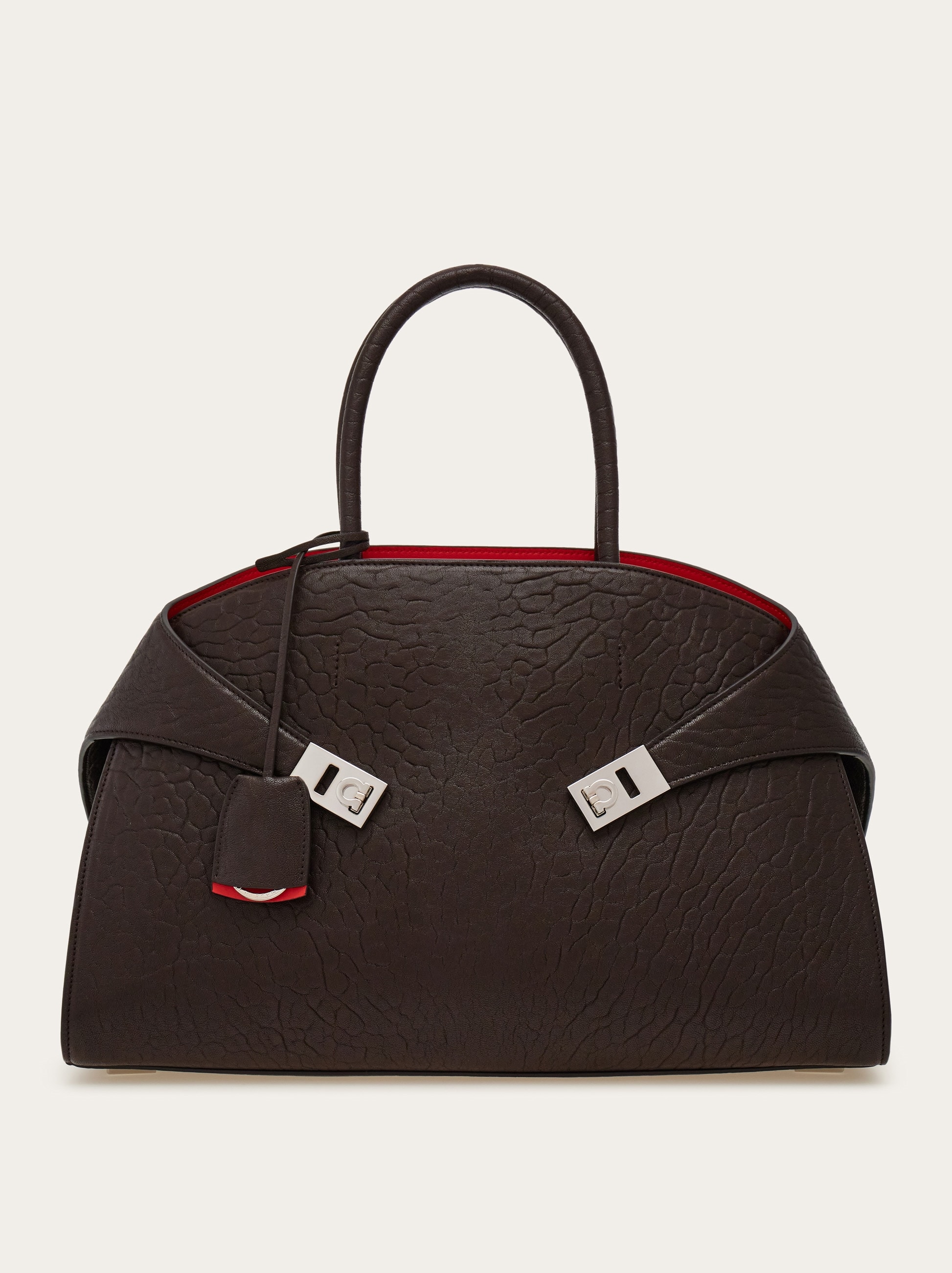 ハンドバッグ FERRAGAMO Woman Handbag Dark 215921 781313 055 Hug handbag (L) - Women | Ferragamo