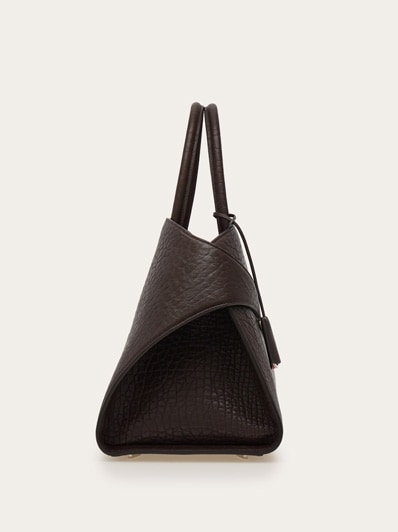 ハンドバッグ FERRAGAMO Woman Handbag Dark 215921 781313 055 Hug bicolor handbag (L) - Women | Ferragamo