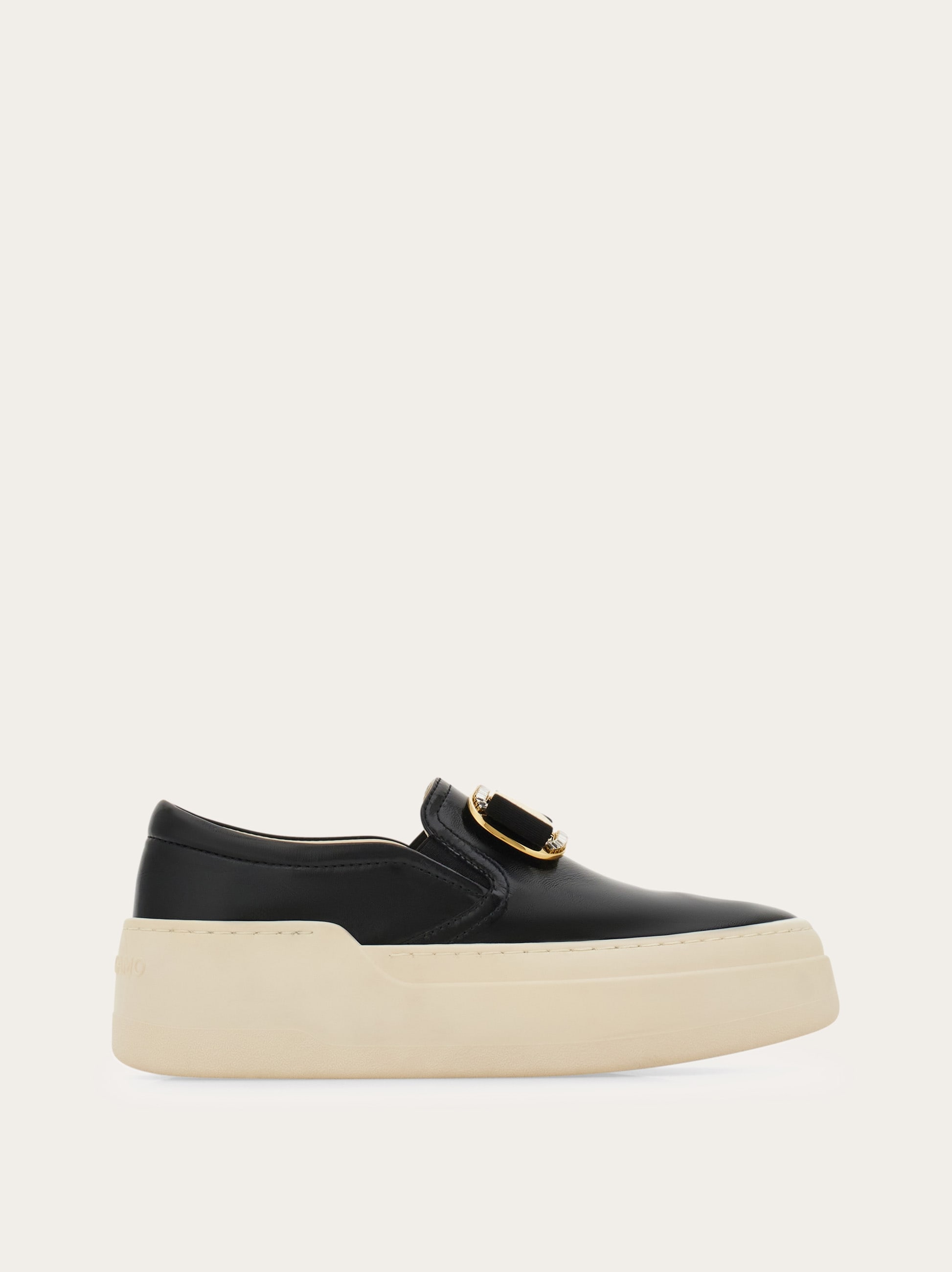 Ferragamo♪SALE♪0783750 Ferragamo - Black Leather Gancini-Bit Mocassin Loafer