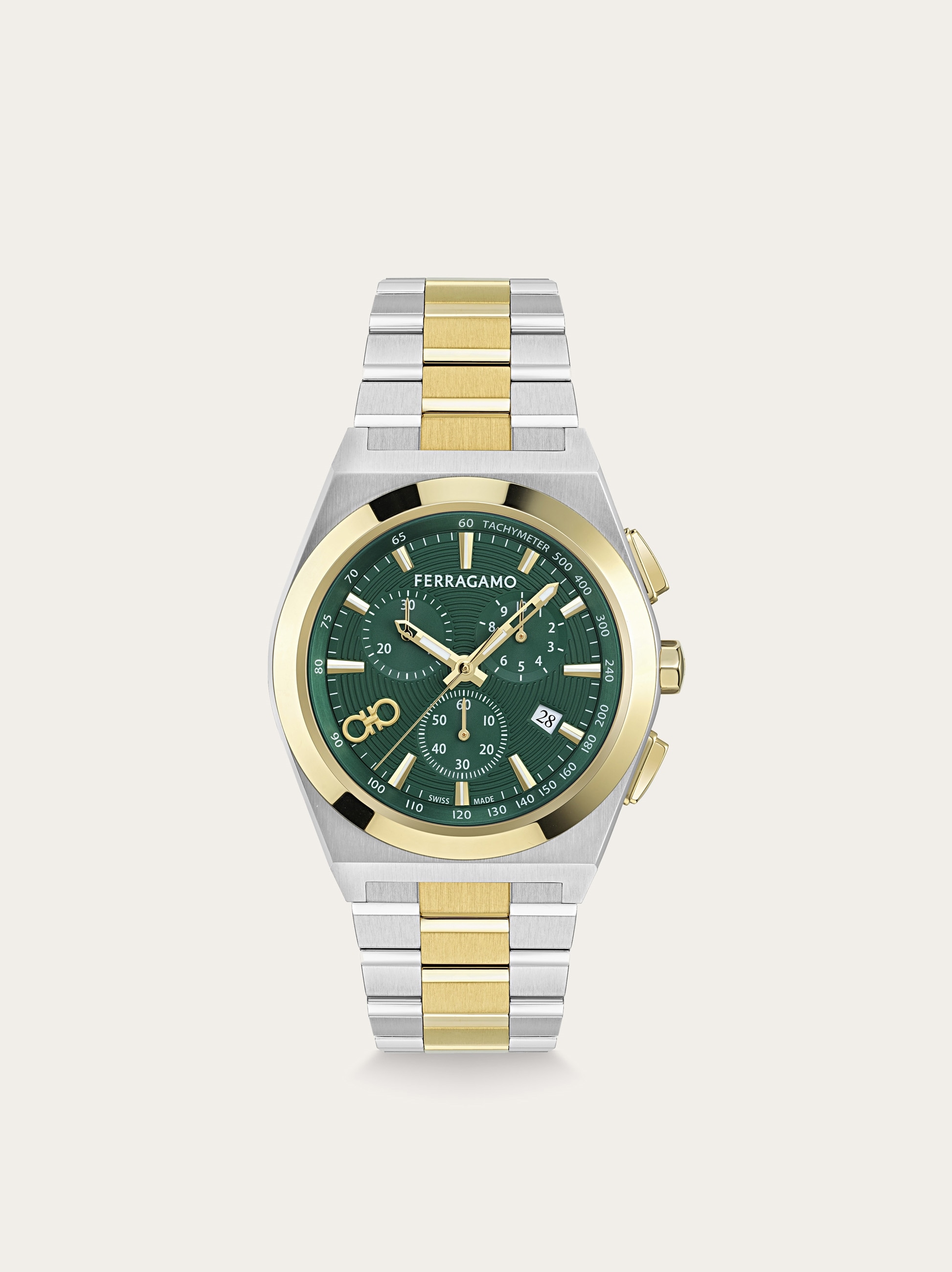 Salvatore Ferragamo 腕時計 シルバー　VEGA Amazon.com: Ferragamo Vega Chrono Collection Luxury Mens