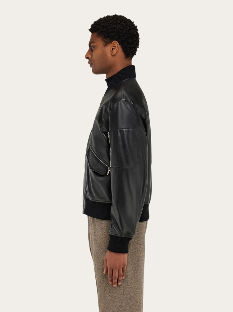 Bomber jacket in nappa leather Gallery image 3