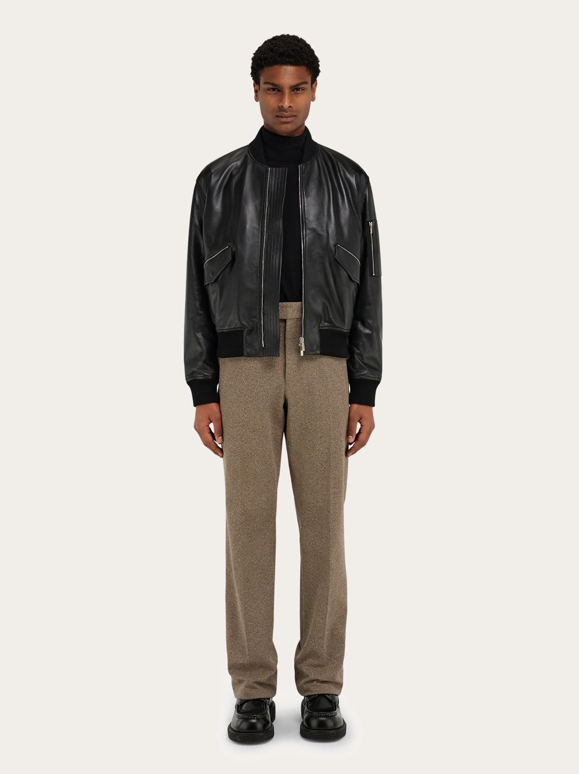 関税なし 送料無料 Nappa Leather Jacket Prada Nappa Leather Jacket | Saks Fifth Avenue