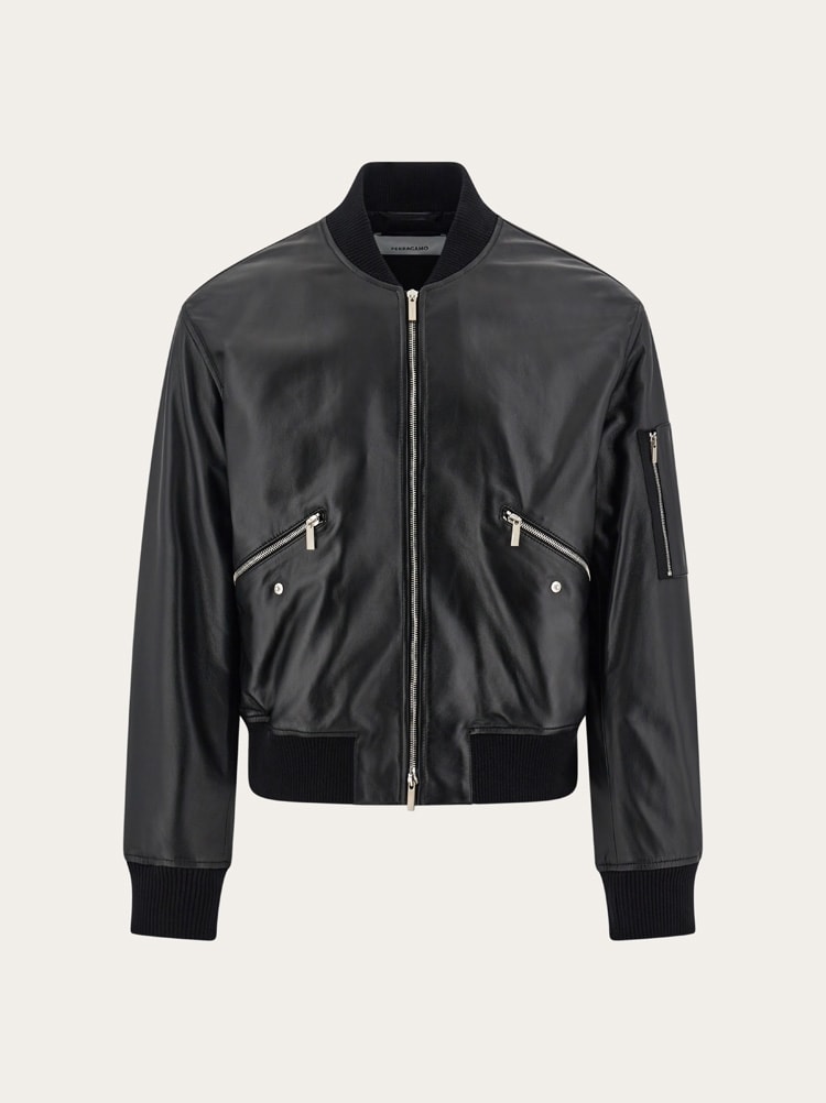 Bomber jacket in nappa leather Gallery image 9