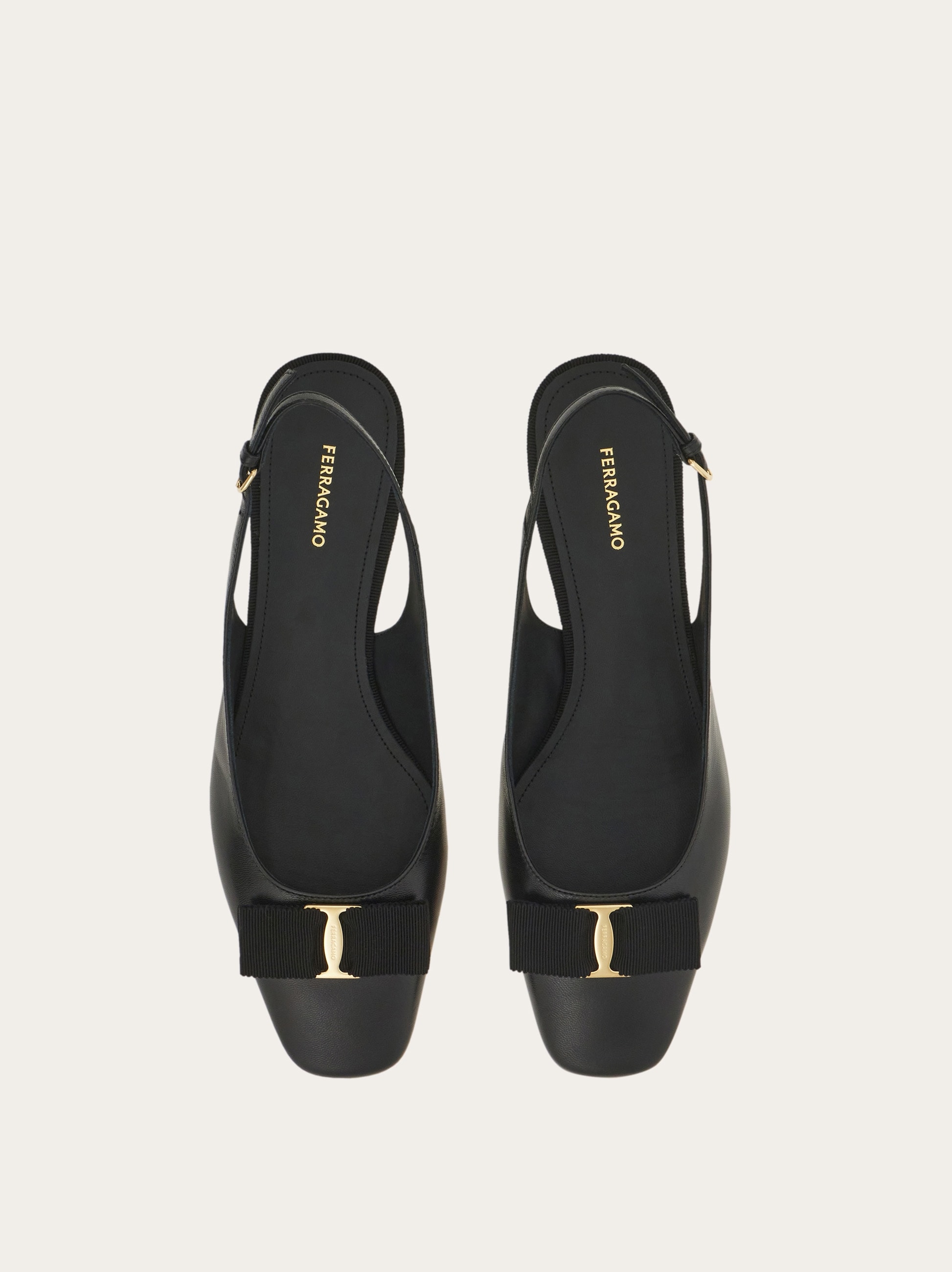 Salvatore Ferragamo スリングバックシューズ 黒 5cmヒール Salvatore Ferragamo スリングバックシューズ 黒 5cmヒール - 靴最新