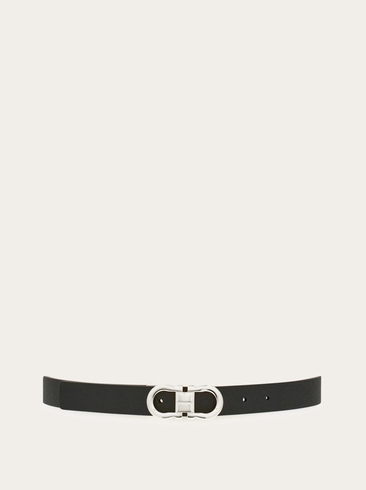 Reversible and adjustable Gancini belt Gallery image 1