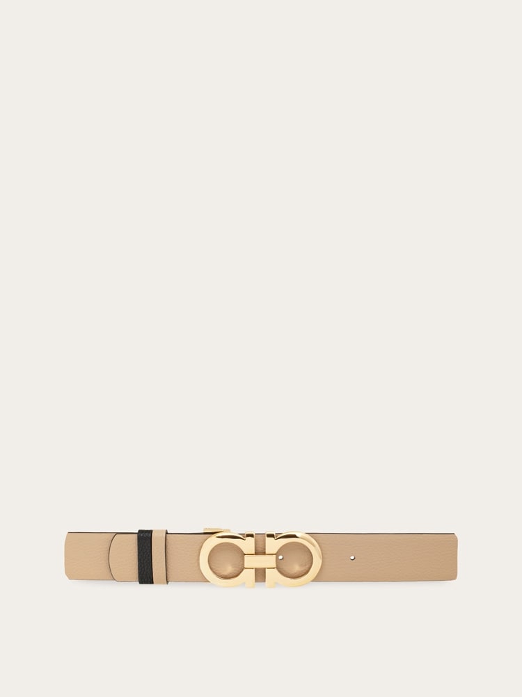 Reversible and adjustable Gancini belt Gallery image 1
