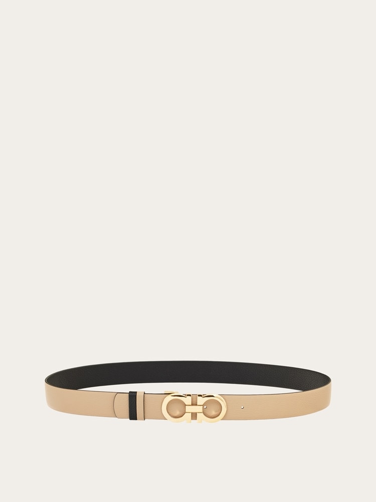Reversible and adjustable Gancini belt Gallery image 3