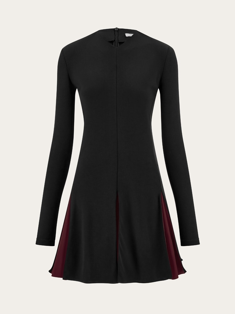 Vestido skater color block Gallery image 1