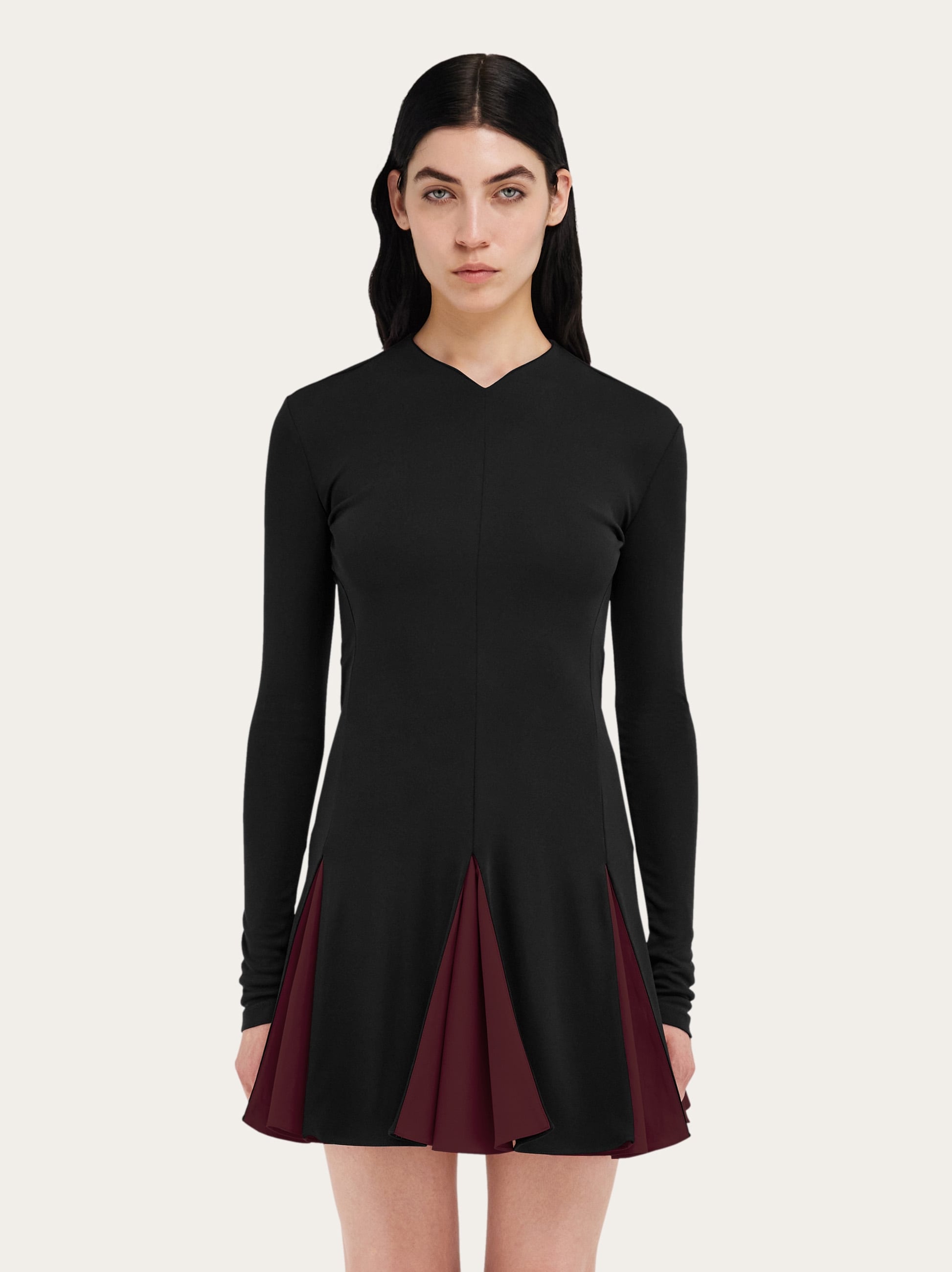 スカート FERRAGAMO Kimono long sleeve dress Ziza Stretch Kimono Sleeve Dress-FINAL SALE
