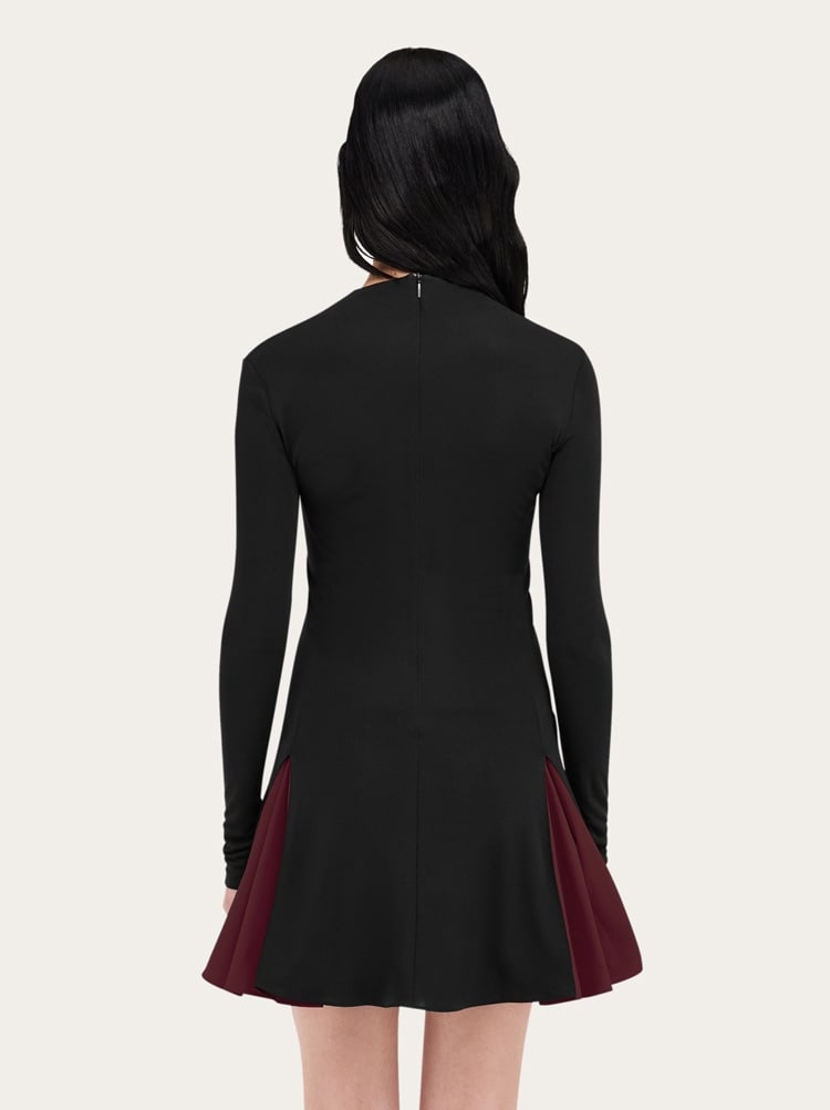 Vestido skater color block Gallery image 3