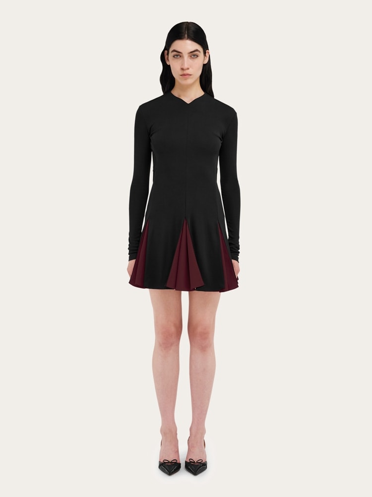 Vestido skater color block Gallery image 7