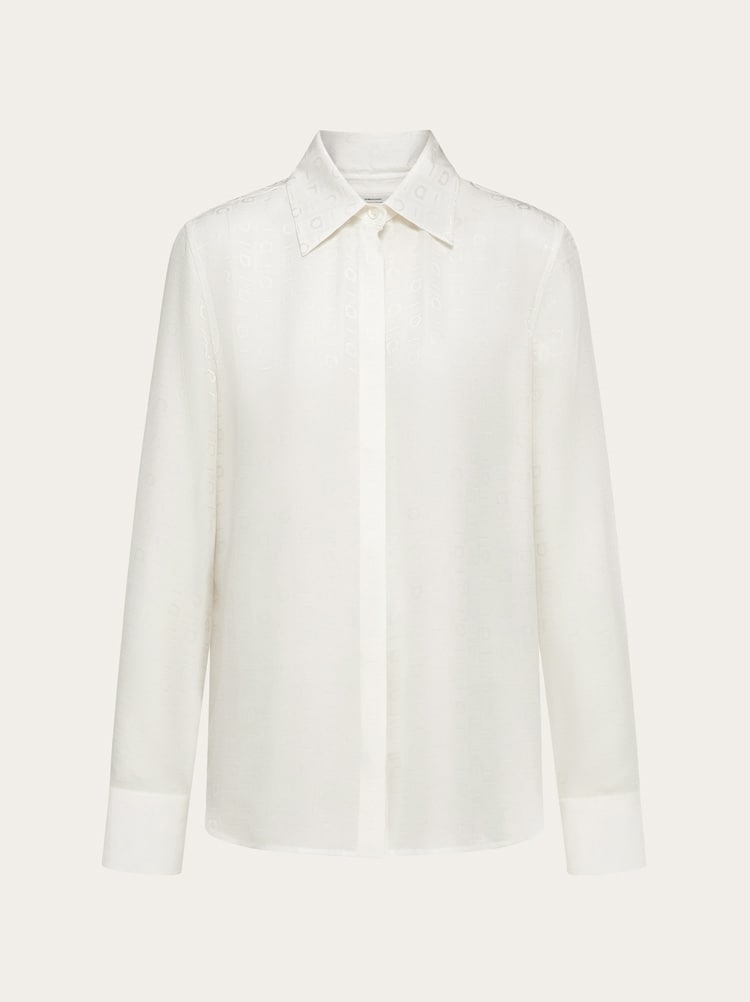 Ferragamo Monogram print silk shirt Gallery image 1