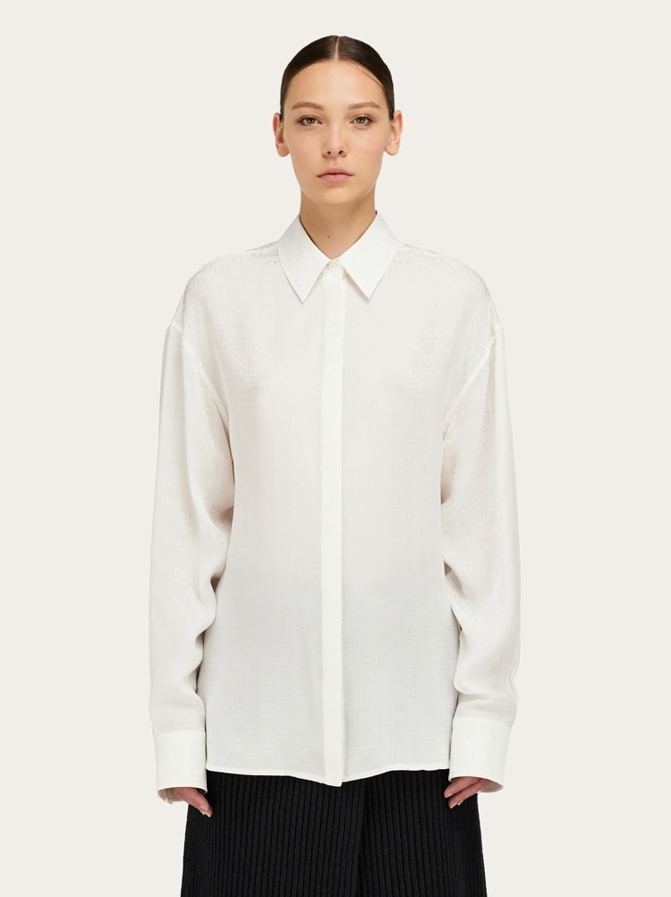 Ferragamo Monogram print silk shirt Gallery image 2