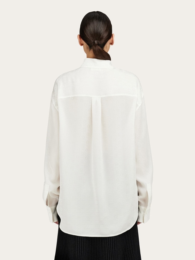 Ferragamo Monogram print silk shirt Gallery image 3