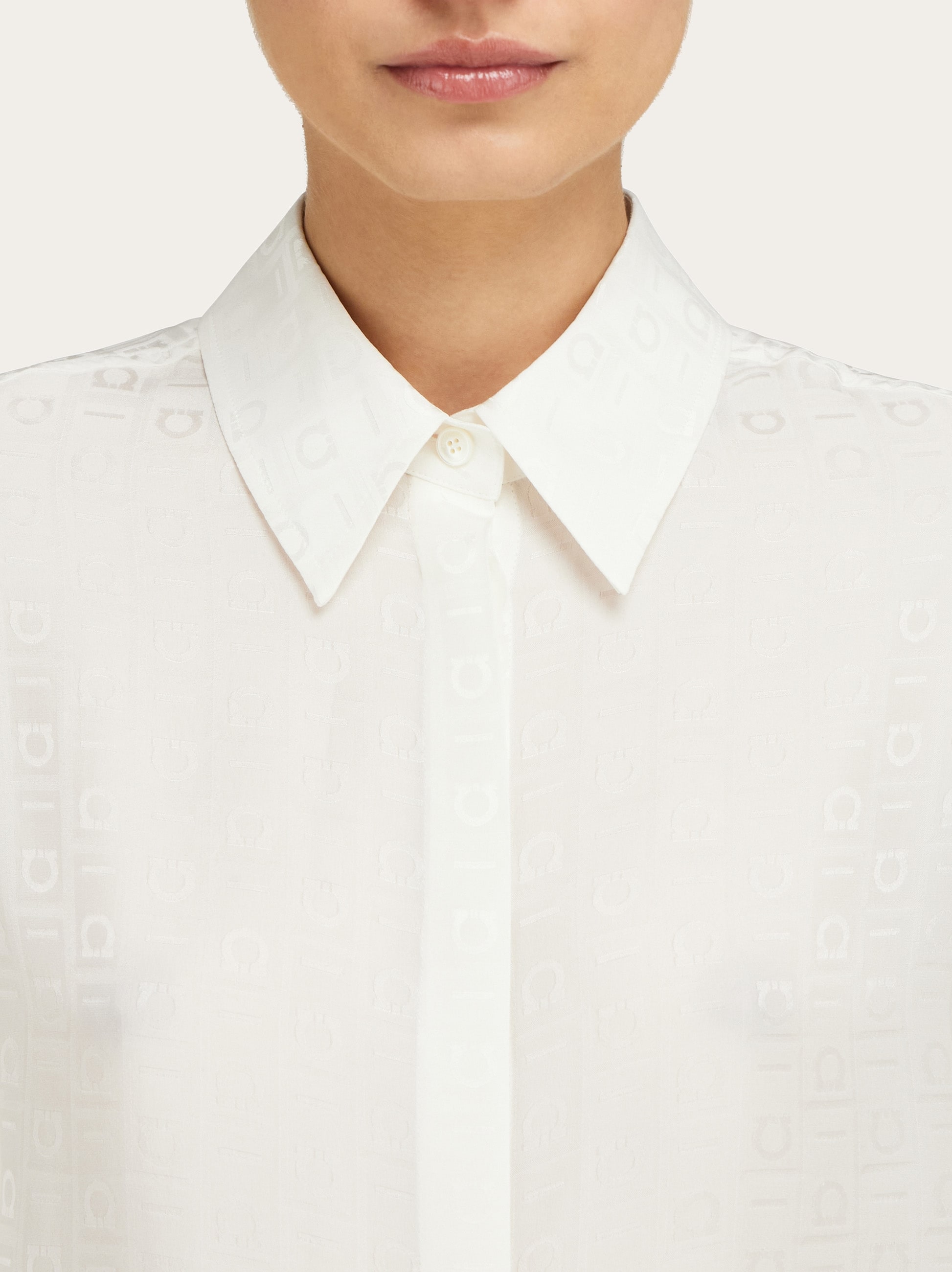 Ferragamo Monogram print silk shirt - Women | Ferragamo