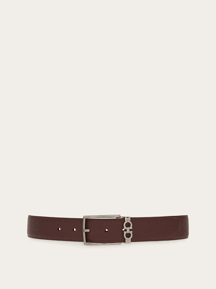 Reversible and adjustable Gancini belt Gallery image 1