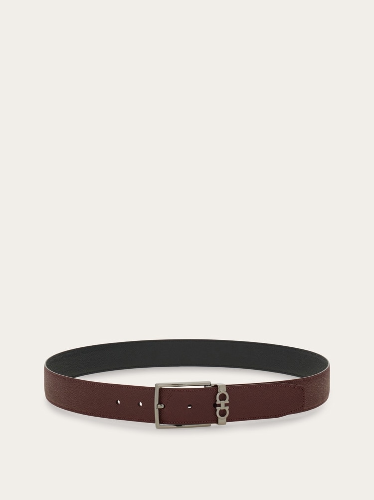 Reversible and adjustable Gancini belt Gallery image 3