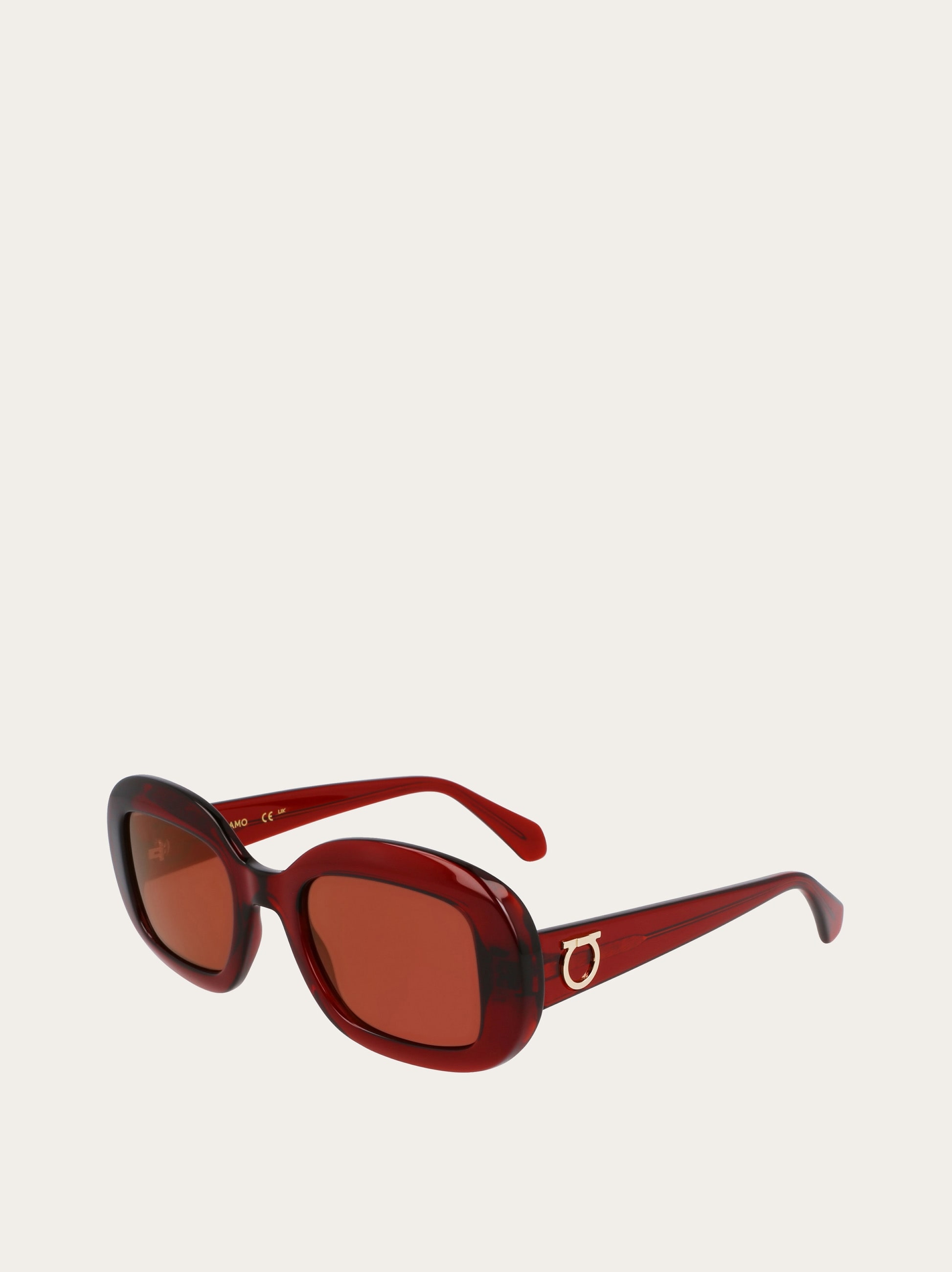 SALVATORE FERRAGAMO GANCINI CHERRY RED SUNGLASSES Sunglasses - Women | Ferragamo main image 4