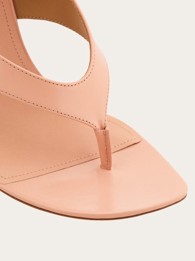 Heeled sandal with ribbon - Women | Ferragamo