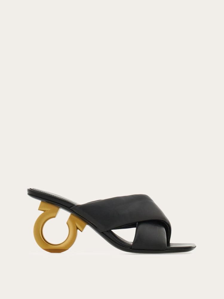 Padded sandal with Gancini heel Gallery image 1