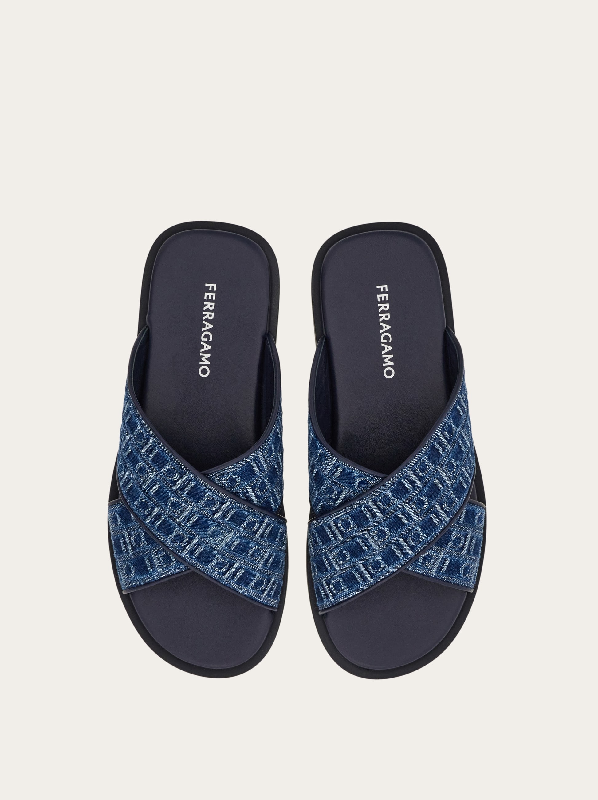 【関税&送料込】Ferragamo Slide Sandal Ferragamo Monogram sandal - Men | Ferragamo