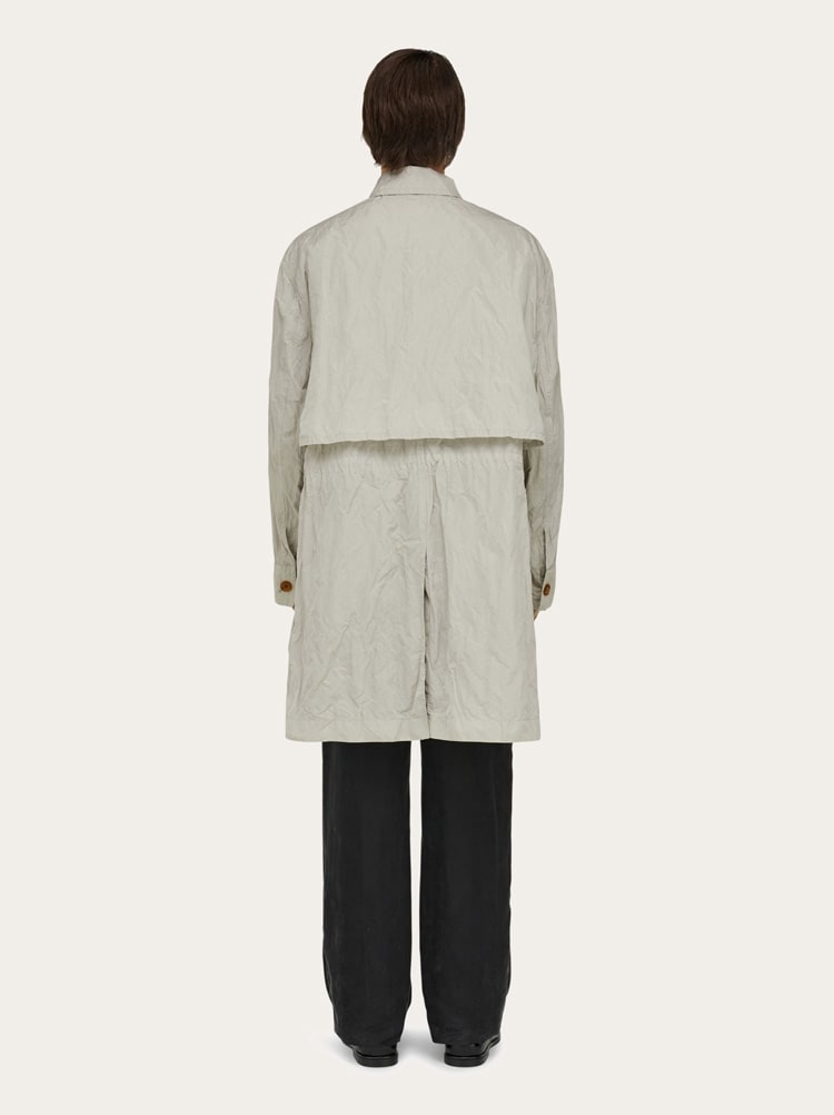 케이프 디테일 더스터 코트 Gallery image 3