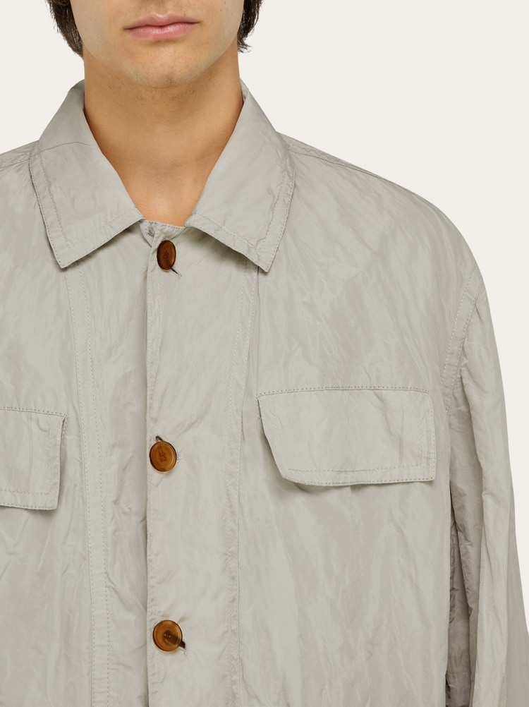 케이프 디테일 더스터 코트 Gallery image 4