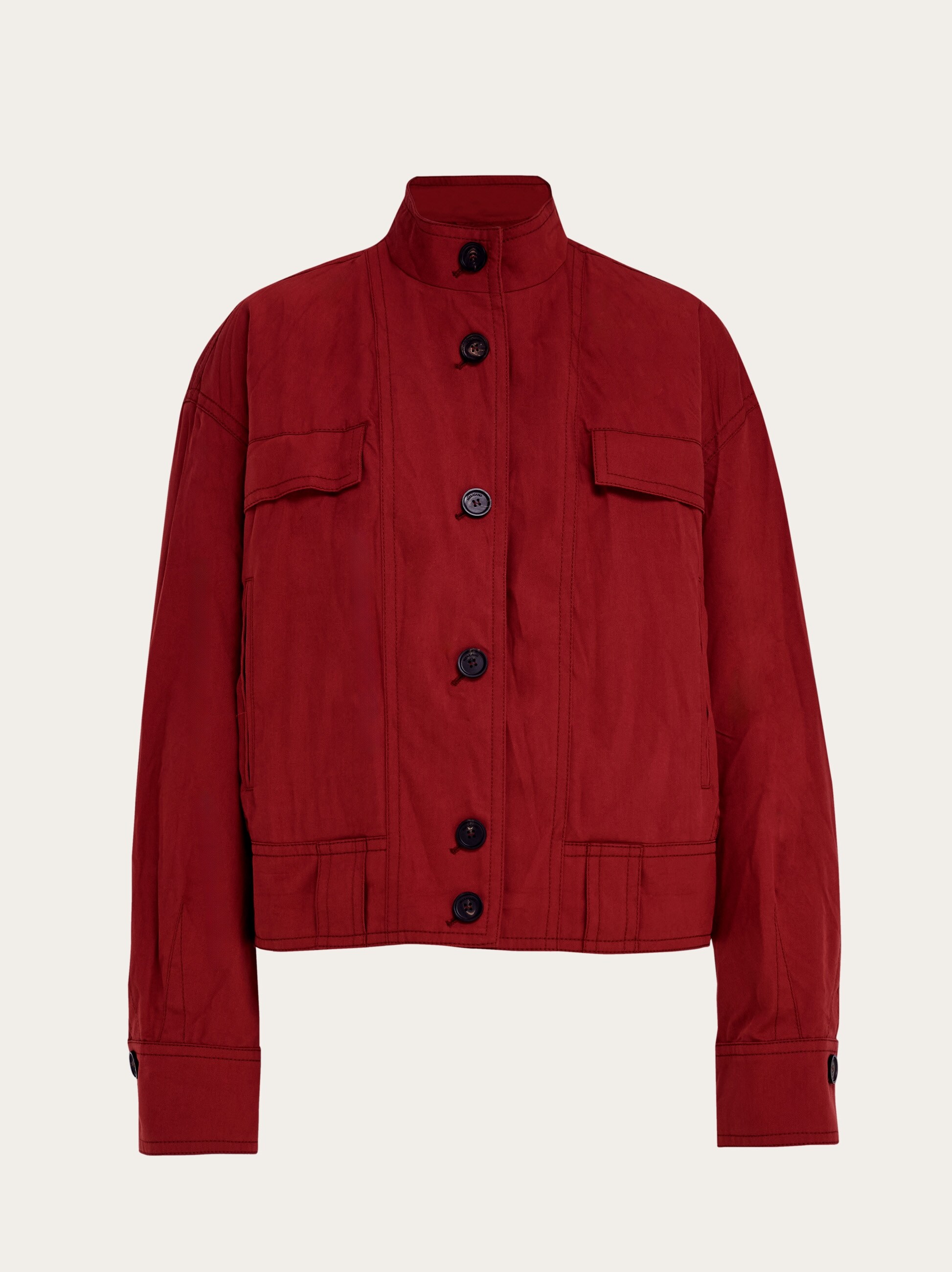 コート FERRAGAMO COAT (13G151777632 BORDEAUX) Ferragamo Tiziano Red Wool Blend Coat | italist